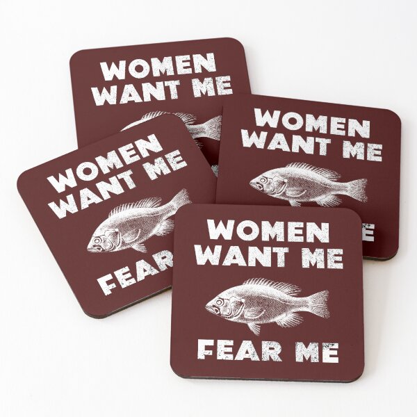 Item preview, Women Want Me Fish Fear Me Bold Distressed Vintage designed and sold by Sunny Collections.