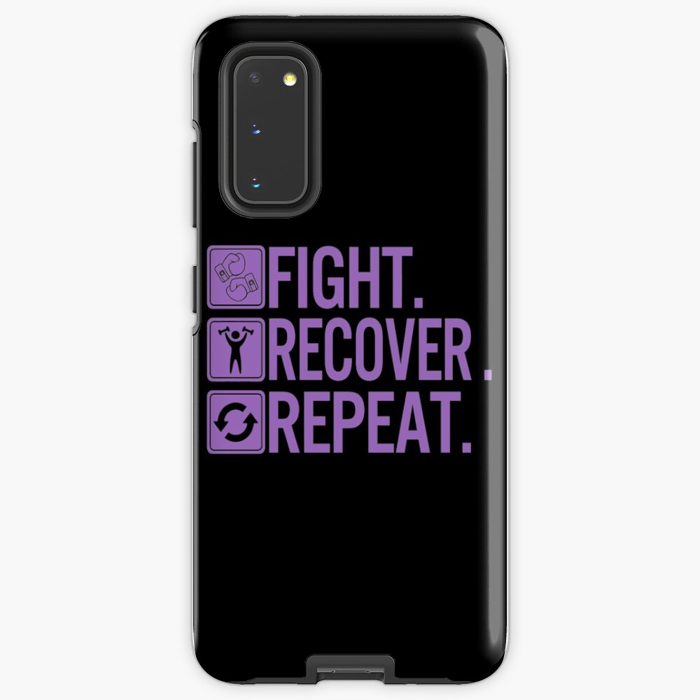 Eating Disorder Recovery Shirt Fight Recover Repeat Ed Warrior Purple Ribbon Awareness Gift Case & Skin for Samsung Galaxy
