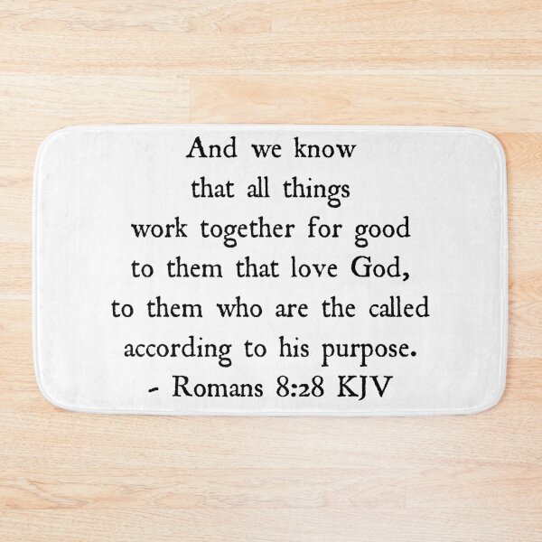 Item preview, Romans 8:28 KJV - Black Antique Print designed and sold by VerShirts.