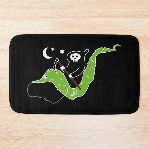 Item preview, Death riding worm on a string - Halloween cute grim reaper designed and sold by Craftaholic.