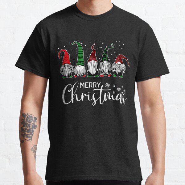 Cute Xmas Gnomes In Plaid Hats Merry Christmas Gift Fabulous Gnome Graphic  Classic T-Shirt
