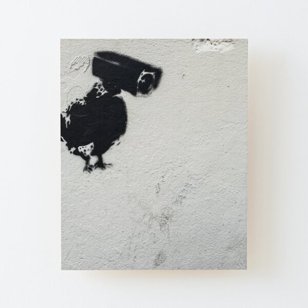 I'm watching you - graffiti on the wall Wood Mounted Print
