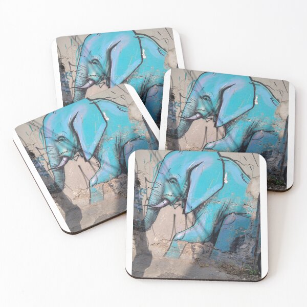 Item preview,  Graffiti Street art,Blue elephant sticker,laptop sticker, designed and sold by MyStreetArts.