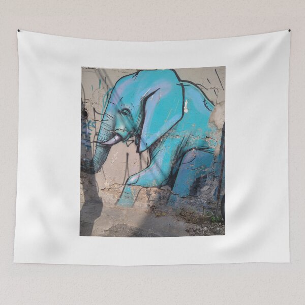 Item preview,  Graffiti Street art,Blue elephant sticker,laptop sticker, designed and sold by MyStreetArts.