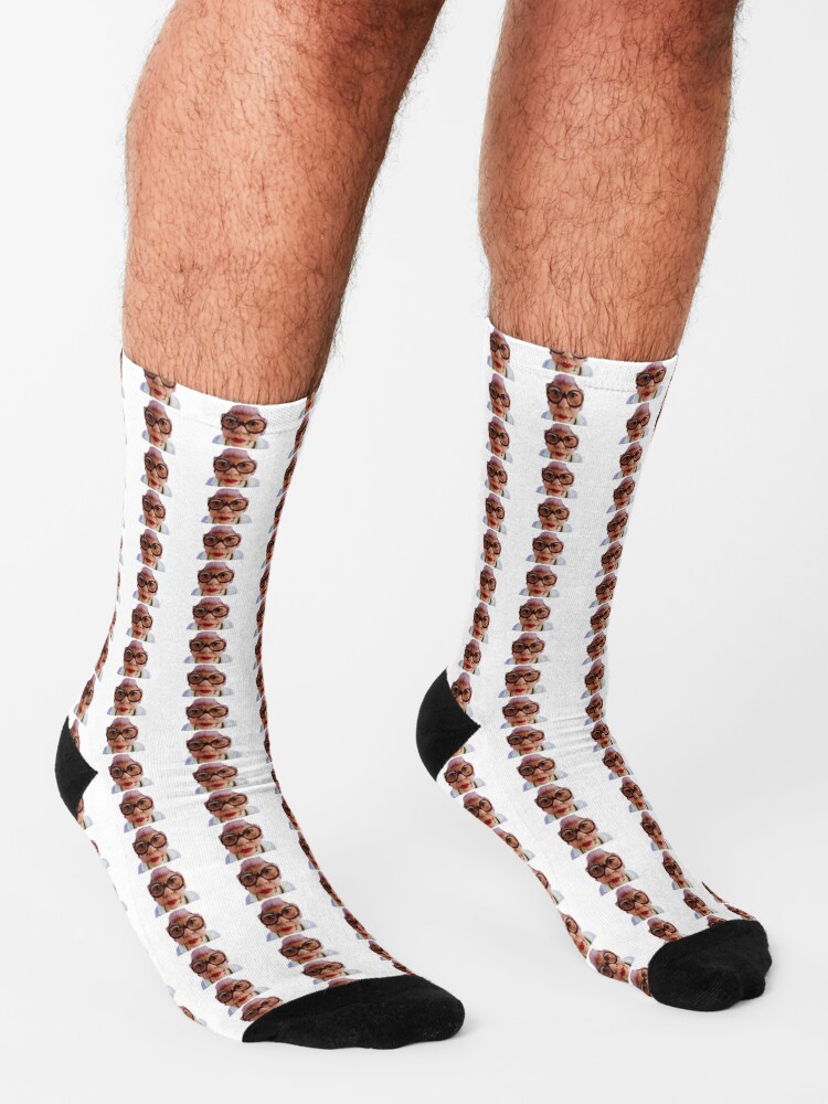 "Mrs Kwan cat in the hat " Socks by bridgeybear | Redbubble