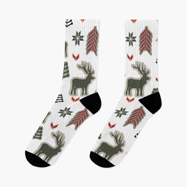 Item preview, Nordic winter pattern GIFT T-shirt Stiсker designed and sold by Galina Kostyaeva.