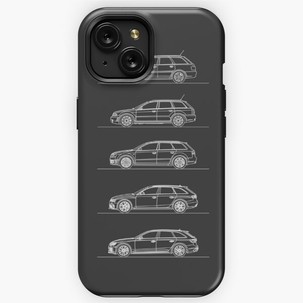 Printed Faux Leather Flip Phone Case For iPhone - Audi-RS4-Engine