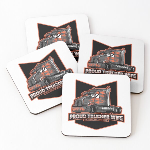 Item preview, Proud trucker wife - in it for the long haul designed and sold by Mad Catter Studio.