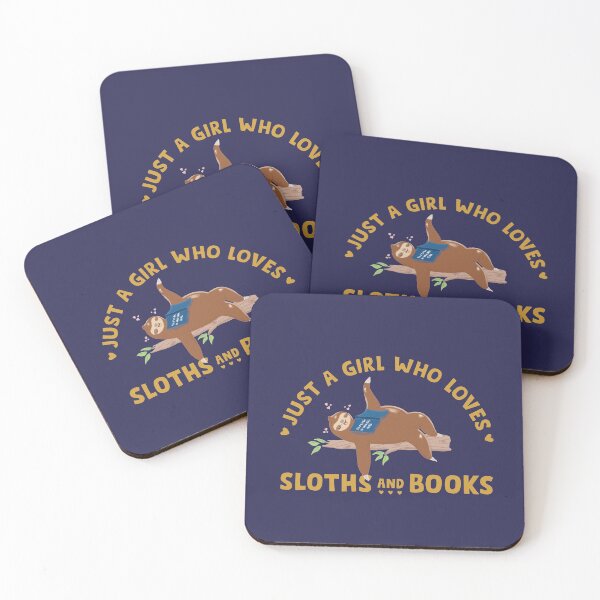 Item preview, Just a Girl who loves Sloths and Books designed and sold by tinypurpleland.
