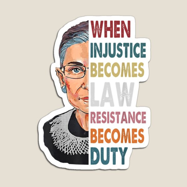 Vista previa del artículo con la obra «Cuando la injusticia se convierte en ley la resistencia se convierte en deber», diseñado y vendido por tempelnux.