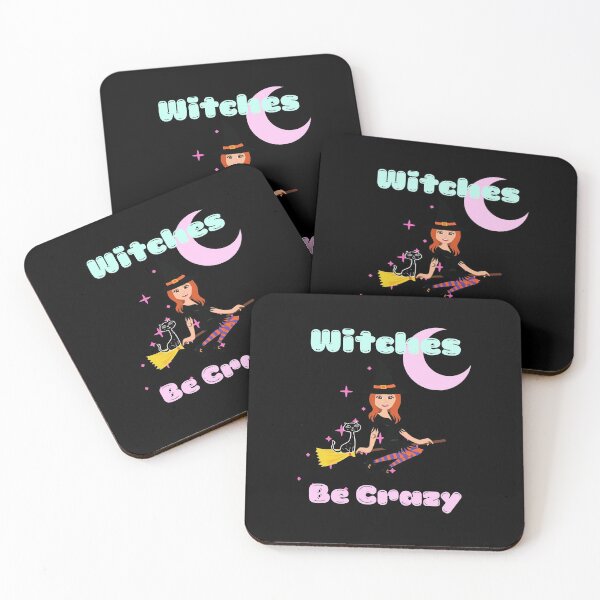 Item preview, Witches Be Crazy Funny Halloween Pastel Goth Emo Blue Pink designed and sold by RKSDesigns.