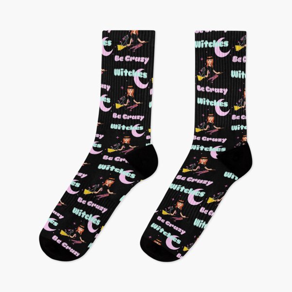 Item preview, Witches Be Crazy Funny Halloween Pastel Goth Emo Blue Pink designed and sold by RKSDesigns.