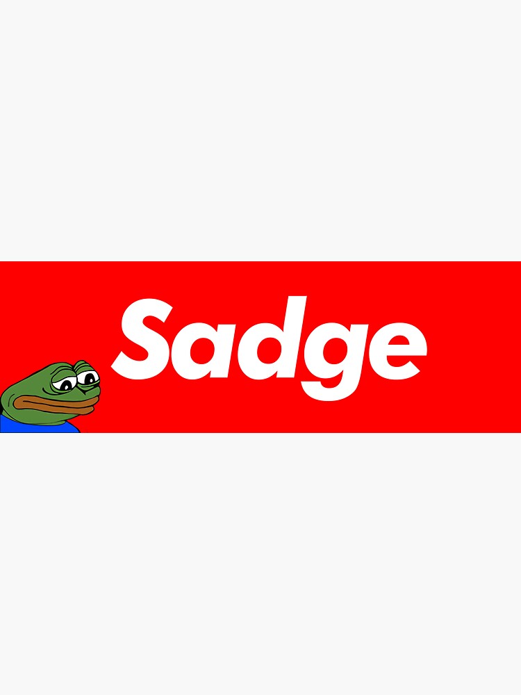 "Sadge FeelsBadMan Peepo Red Box Twitch Meme" Sticker for Sale by