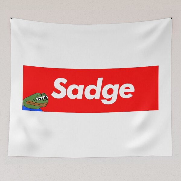 Item preview, Sadge FeelsBadMan Peepo Red Box Twitch Meme designed and sold by Twitchmeme.