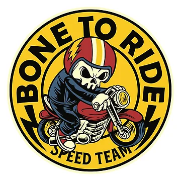 Artwork thumbnail, Bone To Ride Speed Team Motorcycle Rider by Curio Meridian