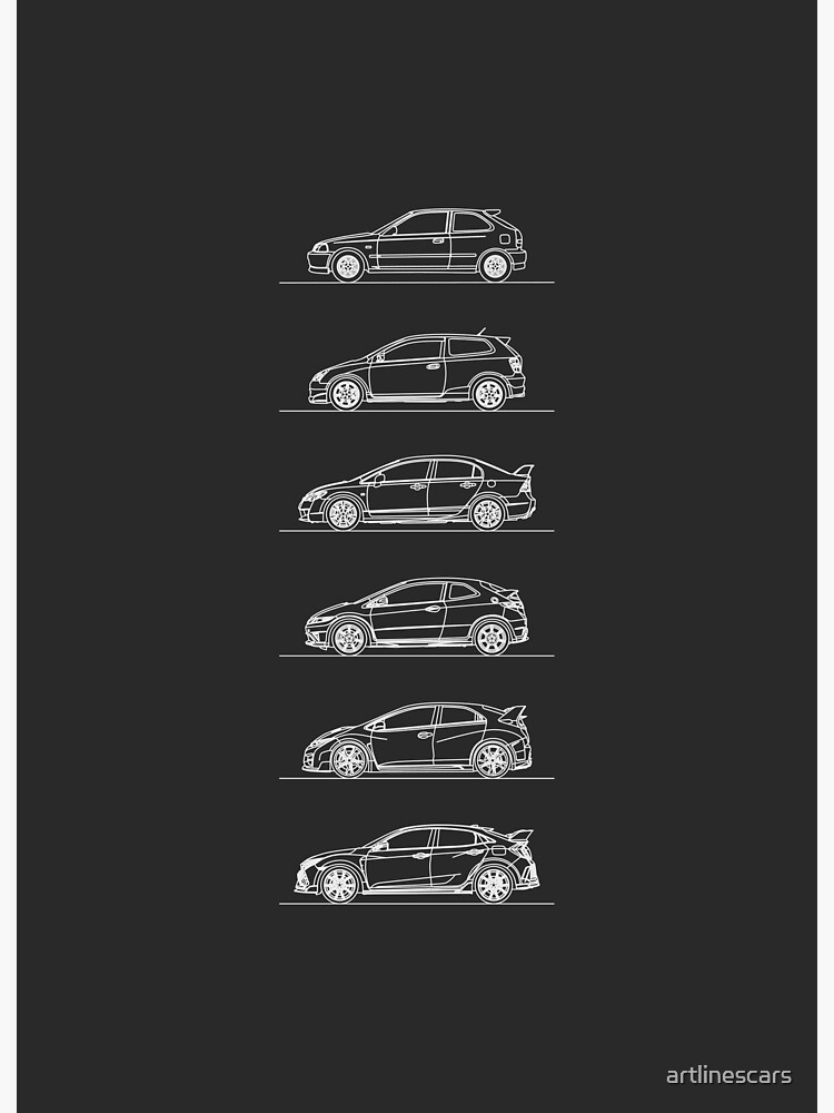 Disover Honda Civic Type R Evolution Premium Matte Vertical Poster