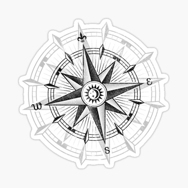 Compass Rose Sticker