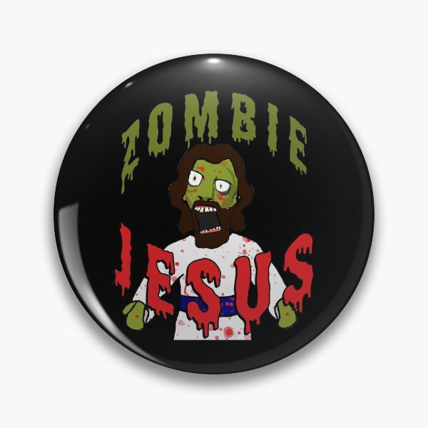Item preview,  Creepy Zombie Jesus wants BRAINS! Funny Horror creepy zombie jesus brains atheist agnostic humor gift idea designed and sold by AllLeftSides42.