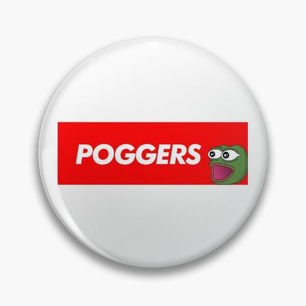 Item preview, POGGERS Red Box Twitch emote Meme designed and sold by Twitchmeme.