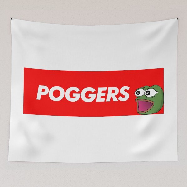 Item preview, POGGERS Red Box Twitch emote Meme designed and sold by Twitchmeme.