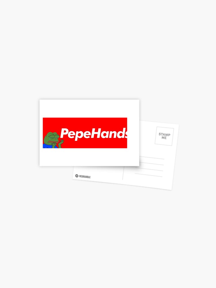 Pepehands Red Box Twitch Emote Meme Bttv Better Twitch Tv Merch Postcard By Twitchmeme Redbubble