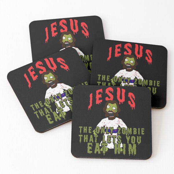 Item preview,   Creepy Zombie Jesus wants BRAINS!  Funny Horror creepy zombie jesus brains atheist agnostic humor gift idea designed and sold by AllLeftSides42.