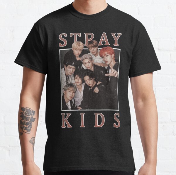 STRAY KIDS Estilo de banda retro vintage años 90 Camiseta clásica