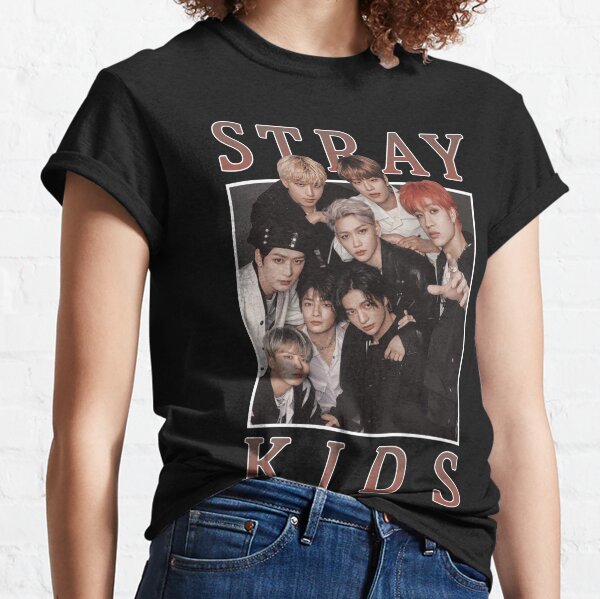 STRAY KIDS Vintage Retro Band Style 90s  Classic T-Shirt