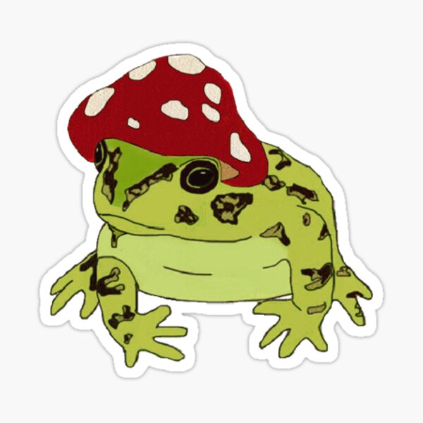 Frog Stack Vinyl Sticker, Cute Frogs and Mushrooms Sticker – Forager Vintage