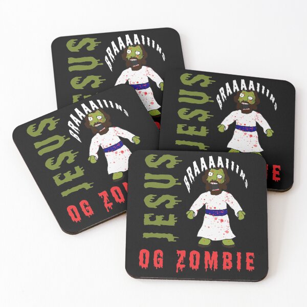 Item preview, Creepy Zombie Jesus wants BRAINS!  Funny Horror creepy zombie jesus brains atheist agnostic humor gift idea designed and sold by AllLeftSides42.