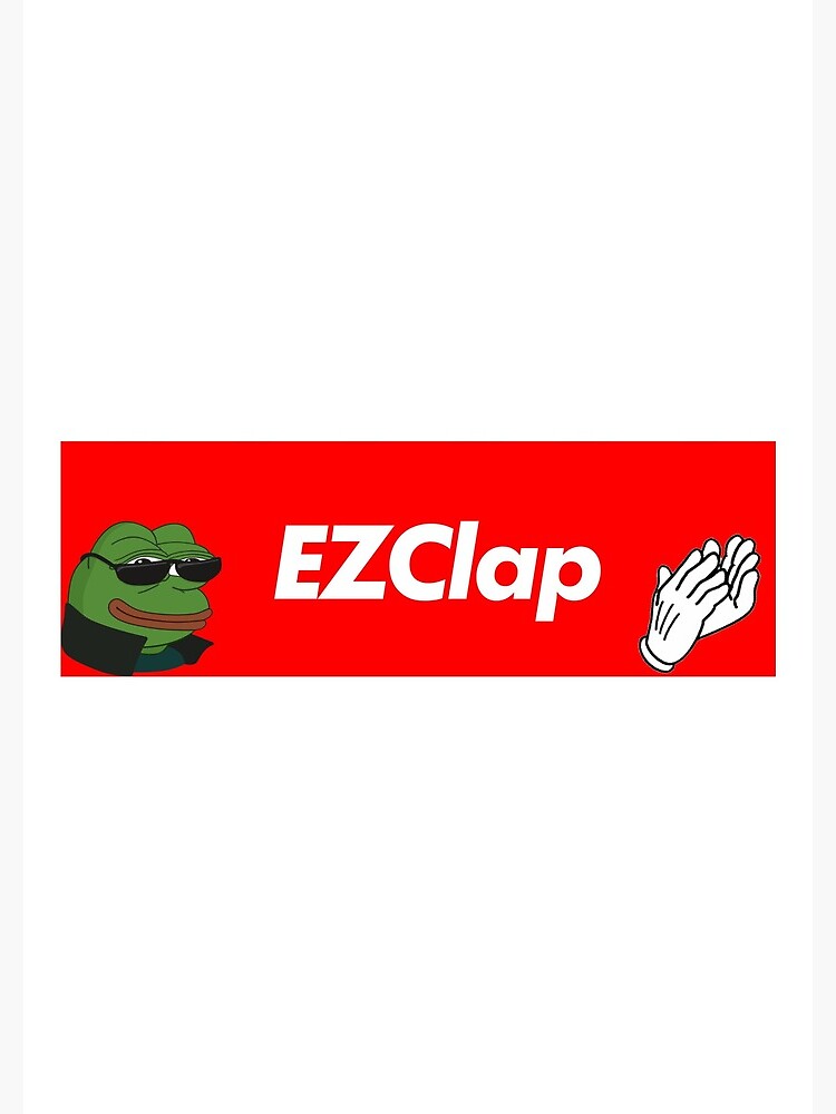 "EZClap EZ Clap Red Box Twitch emote Meme BTTV Better Twitch TV Merch" Spiral Notebook for Sale