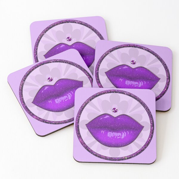 Item preview, Purple lipstick glitter lips purple makeup designed and sold by GlamourChick.
