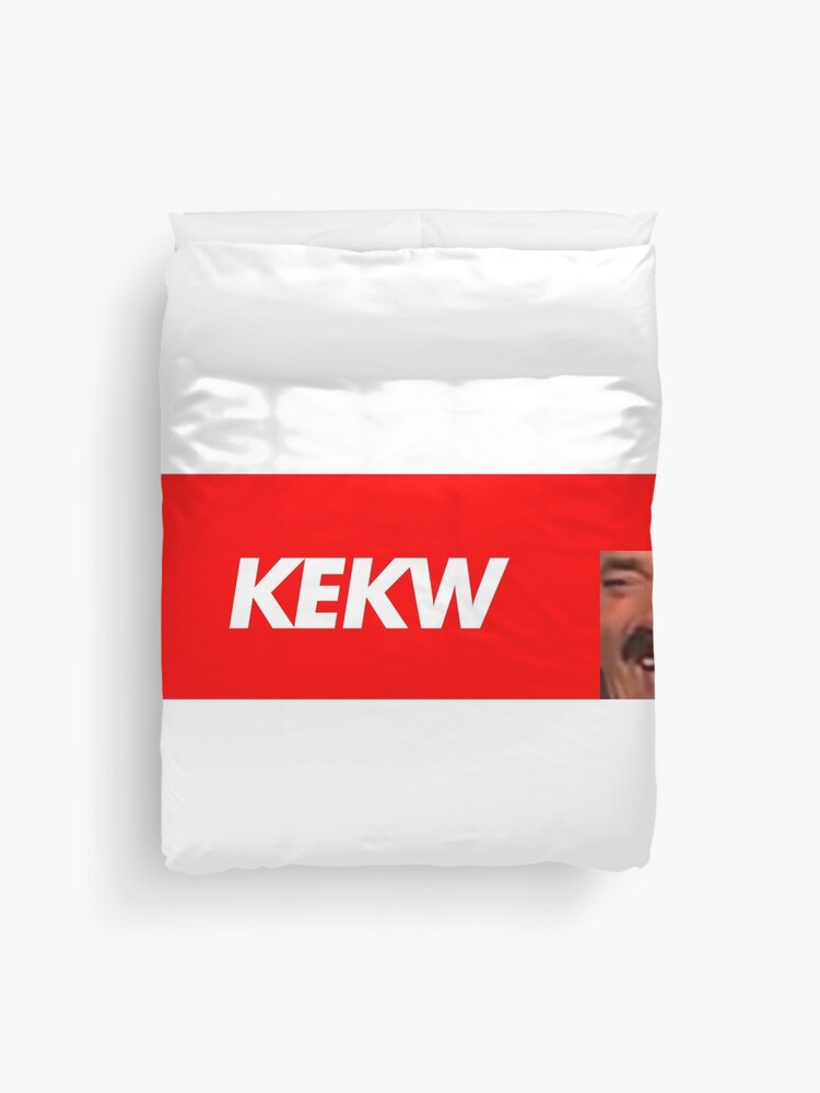 Kekw Red Box Twitch Emote Meme Bttv Better Twitch Tv Merch Duvet Cover By Twitchmeme Redbubble
