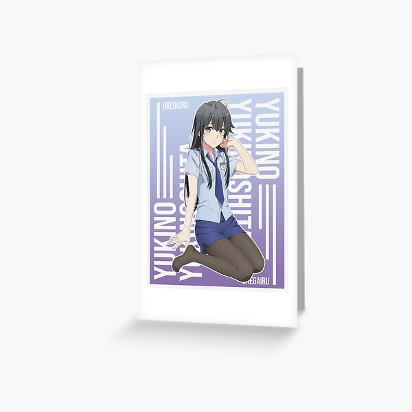 Yukino Yukinoshita Oregairu SNAFU Card Anime Greeting Card for