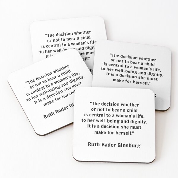 Item preview, The decision whether or not to bear a child - Pro choice feminist quotes - Ruth Bader Ginsburg designed and sold by Inspirationmotivation.