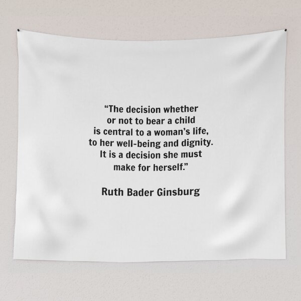 Item preview, La decisión de tener o no un hijo - citas feministas pro elección - Ruth Bader Ginsburg designed and sold by Inspirationmotivation.