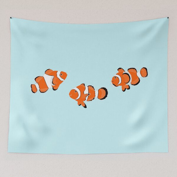 Item preview, 3 clownfish anemonefish / 3 orange white fish / cup designed and sold by CreaVisArt.