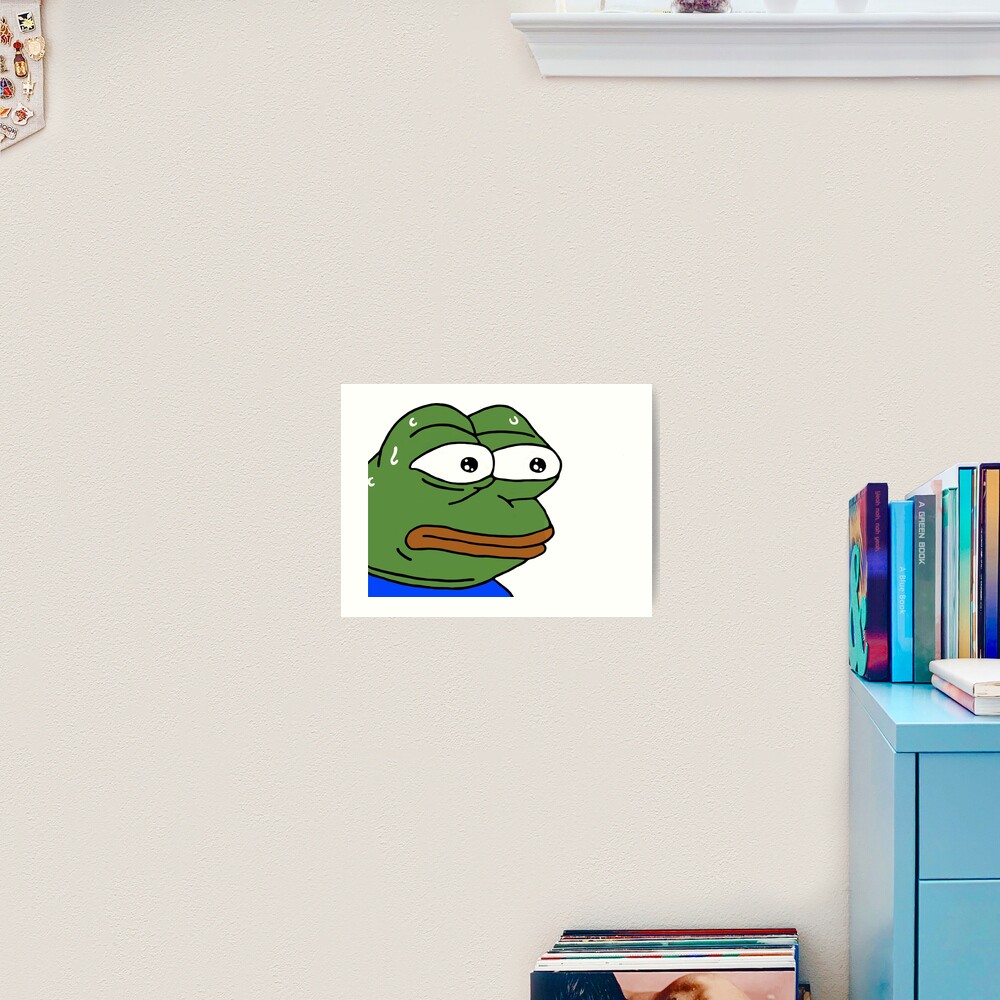 "monkaS Twitch emote Meme BTTV Better Twitch TV Merch" Art Print by