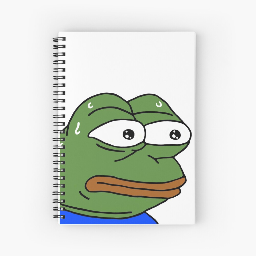 "monkaS Twitch emote Meme BTTV Better Twitch TV Merch" Spiral Notebook