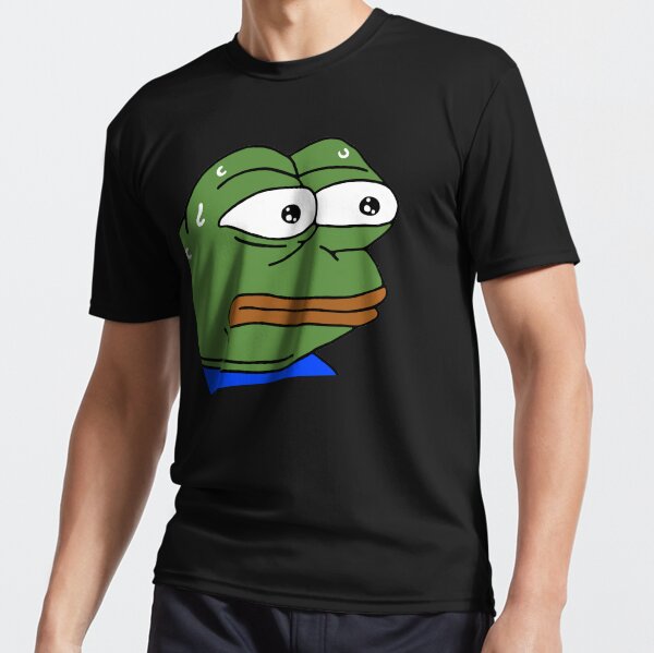 "monkaS Twitch emote Meme BTTV Better Twitch TV Merch" Active TShirt