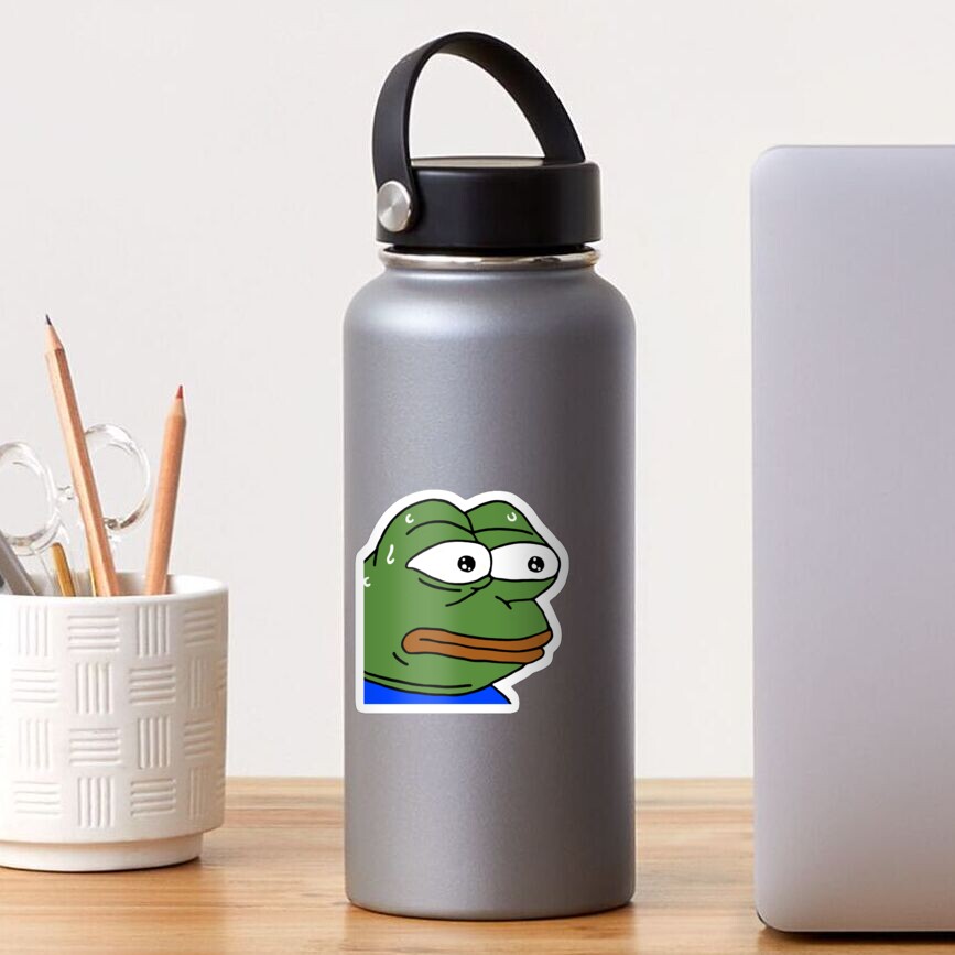 "monkaS Twitch emote Meme BTTV Better Twitch TV Merch" Sticker for Sale