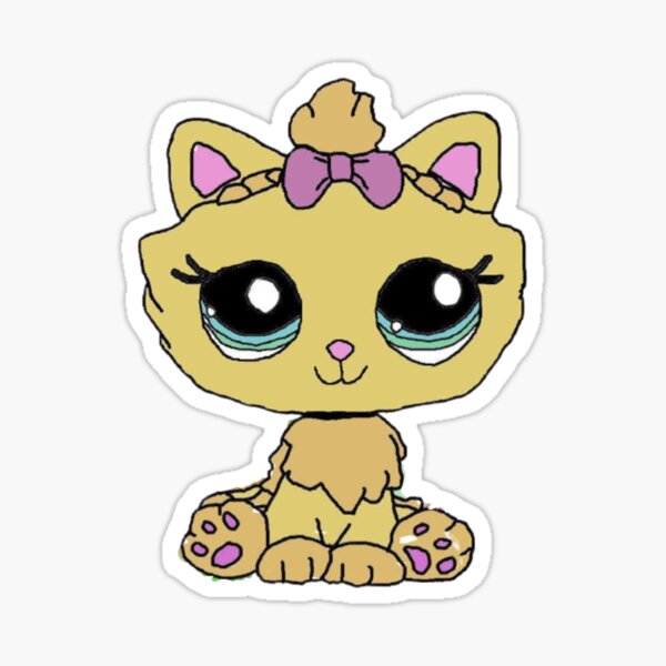 Lps Cat 319 Drawing Random Littlest 3-5cm Pet Shop Big Animal Cute