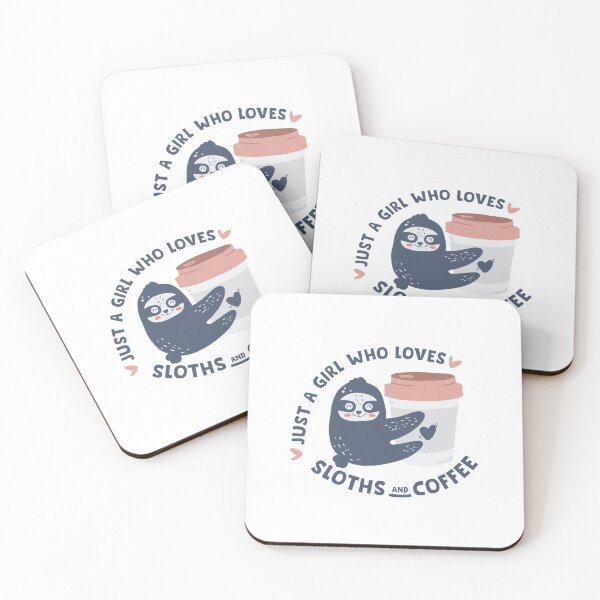 Item preview, Just a Girl who loves Sloths and Coffee designed and sold by tinypurpleland.