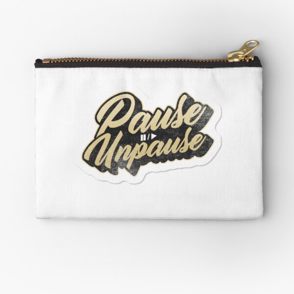 pause unpause Zipper Pouch