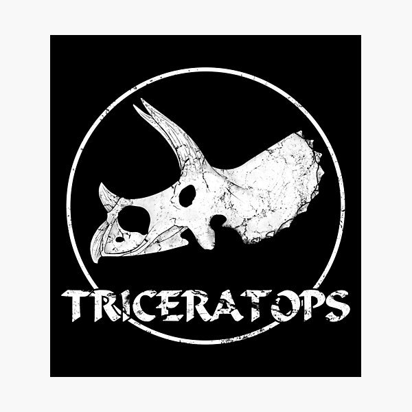 Artikel-Vorschau von Triceratops Kopf, designt und verkauft von NicGrayGraphic.