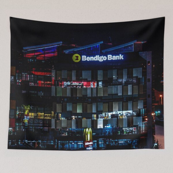 Item preview, Bendigo Bank Sign at Night Time - Bendigo, Victoria designed and sold by Steven Jodoin.