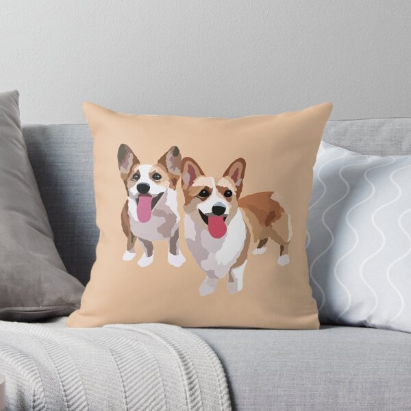 Corgi Dog Original Art Decorative Pillow, Abstract Throw Pillow Cover, –  georgemillerart