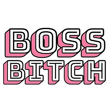 Buy Boss bitch energy pink print - A1, A2, A3 or A4 art prints on Art Wow  designed by The Girl Next Draw