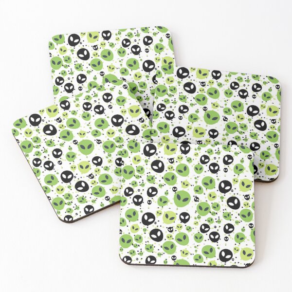 Item preview, Alien Heads in The Stars Pattern  designed and sold by Danielle Slade.