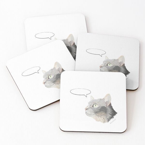 Item preview, Chat Bubble Cat designed and sold by buzzcutart.